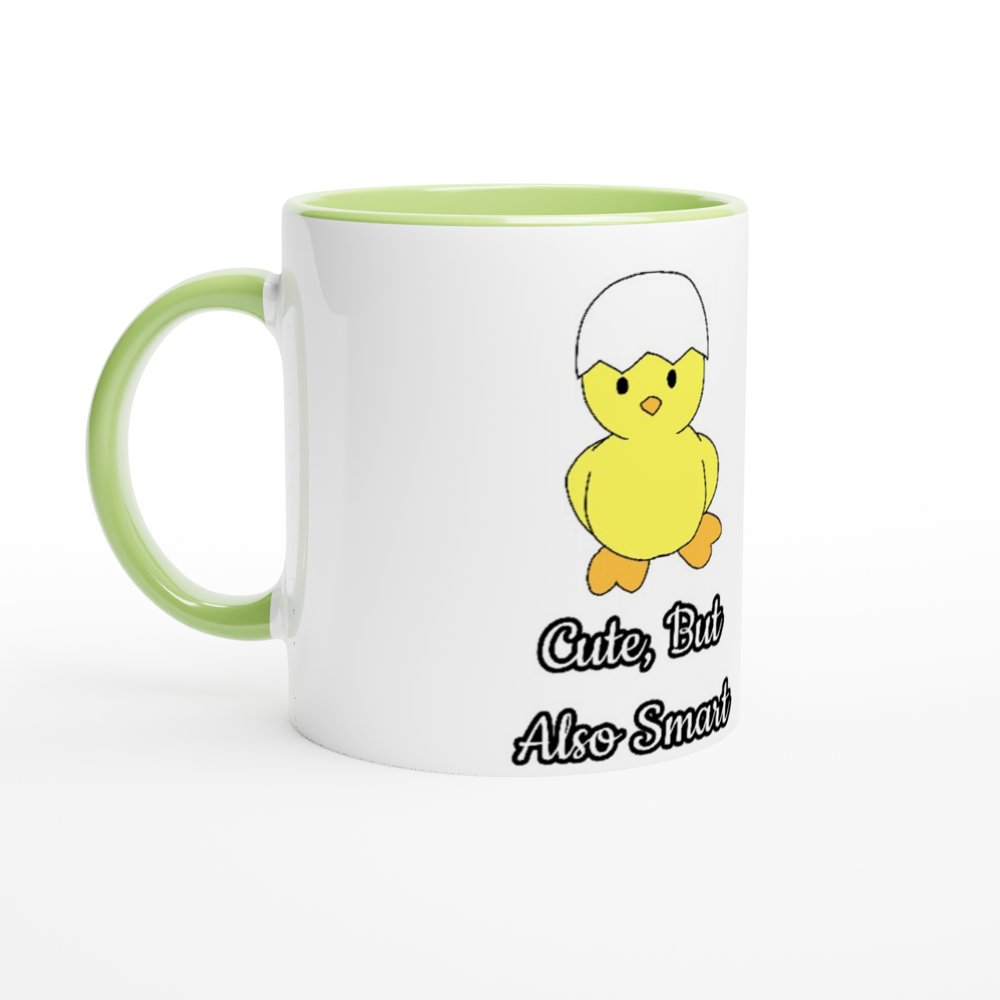 White 11oz Ceramic Mug with Color Inside