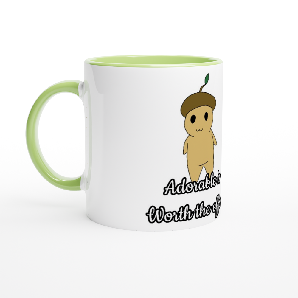 White 11oz Ceramic Mug with Color Inside