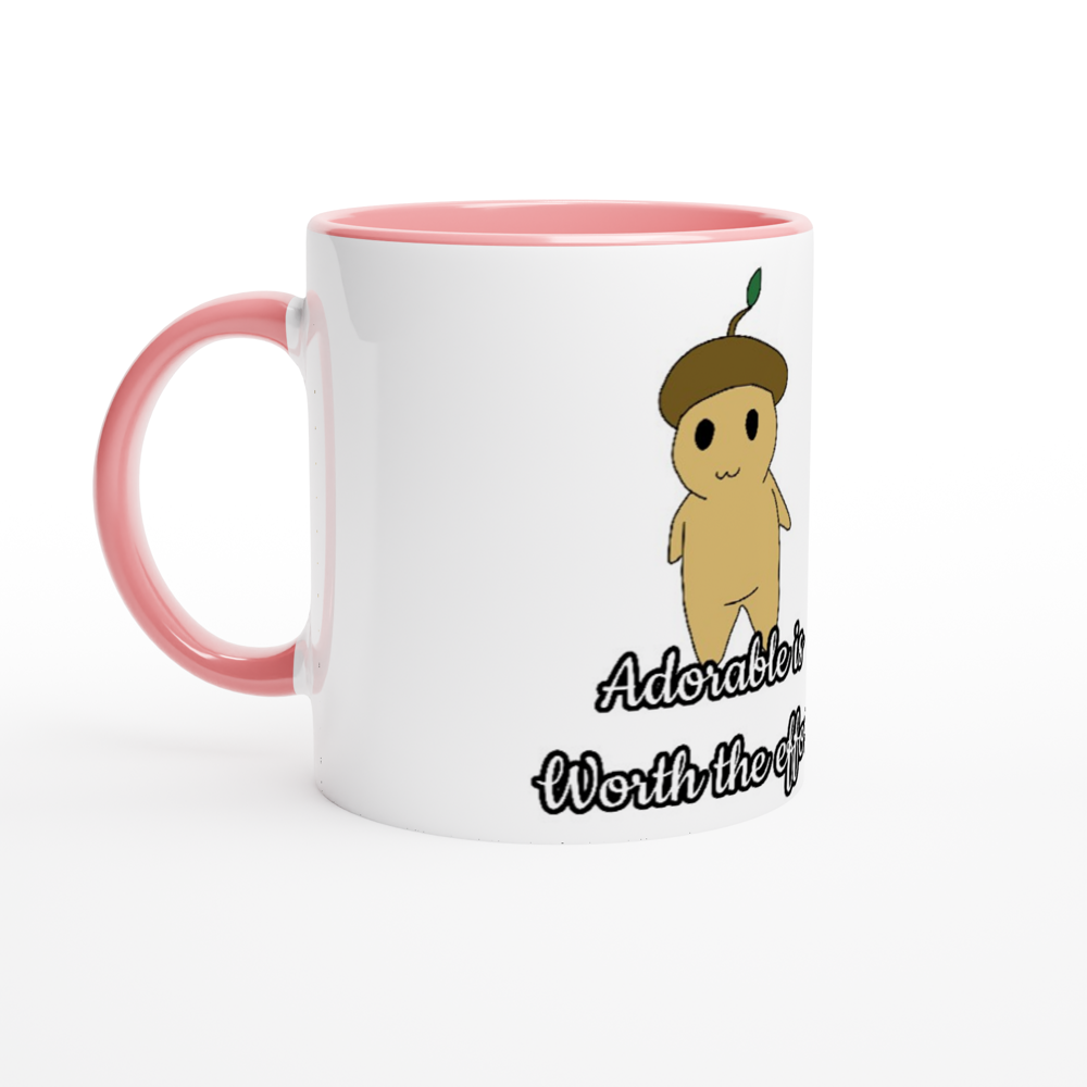 White 11oz Ceramic Mug with Color Inside