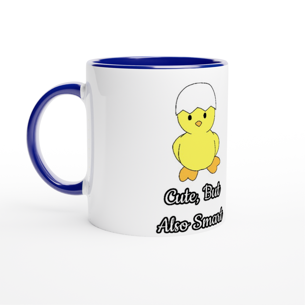 White 11oz Ceramic Mug with Color Inside