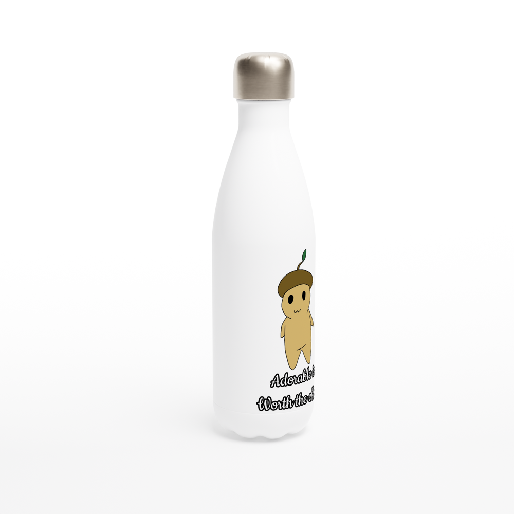 White 17oz Stainless Steel Water Bottle