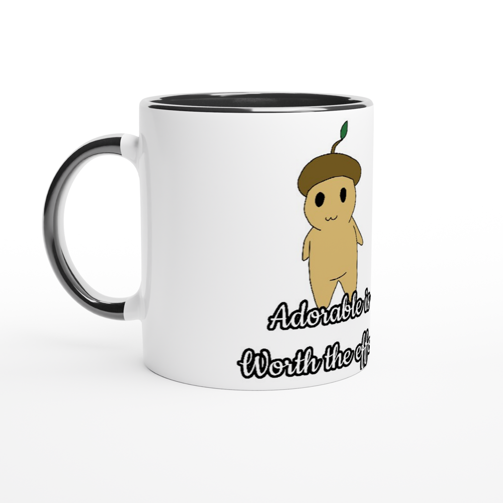 White 11oz Ceramic Mug with Color Inside