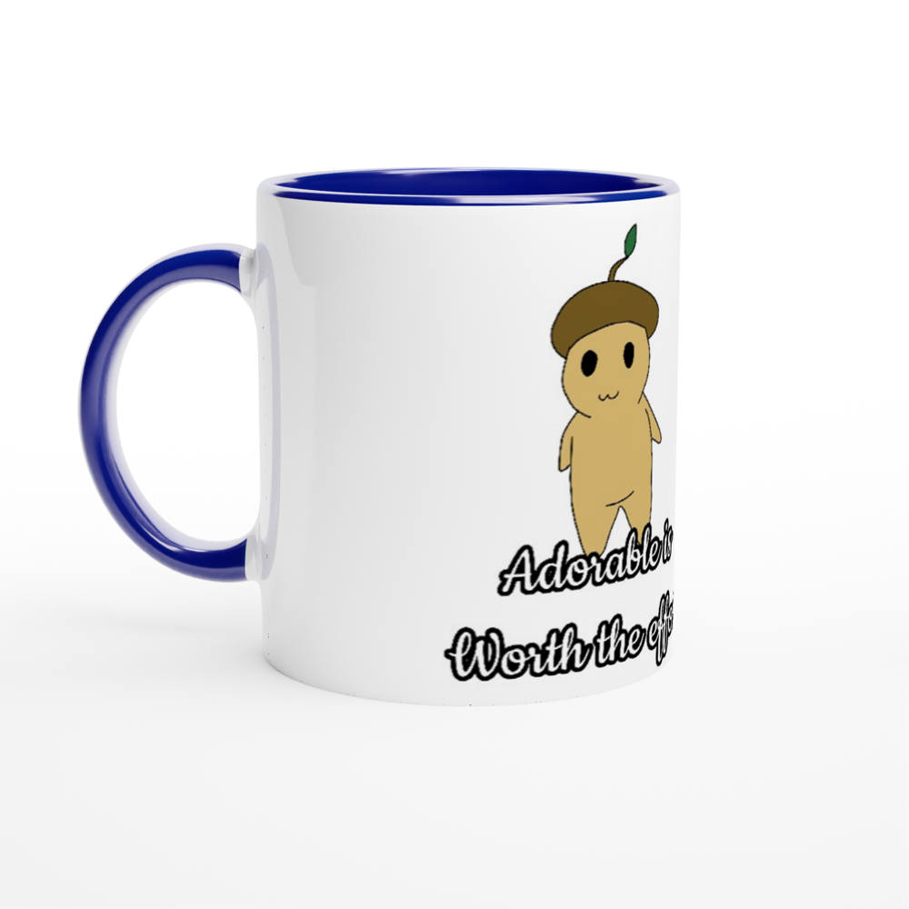 White 11oz Ceramic Mug with Color Inside