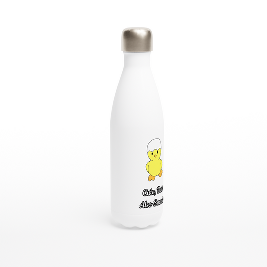 White 17oz Stainless Steel Water Bottle