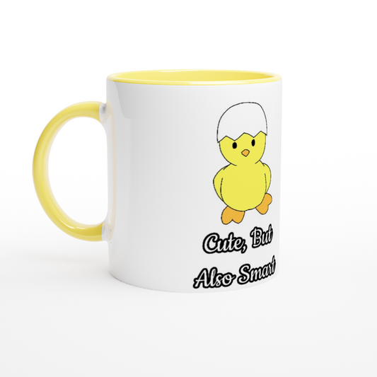 White 11oz Ceramic Mug with Color Inside