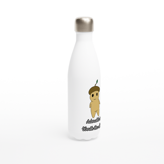 White 17oz Stainless Steel Water Bottle